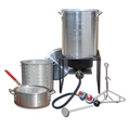 King Kooker Turkey Fryer, 29qt, Aluminum Turkey Pot, Basket 12RTFB